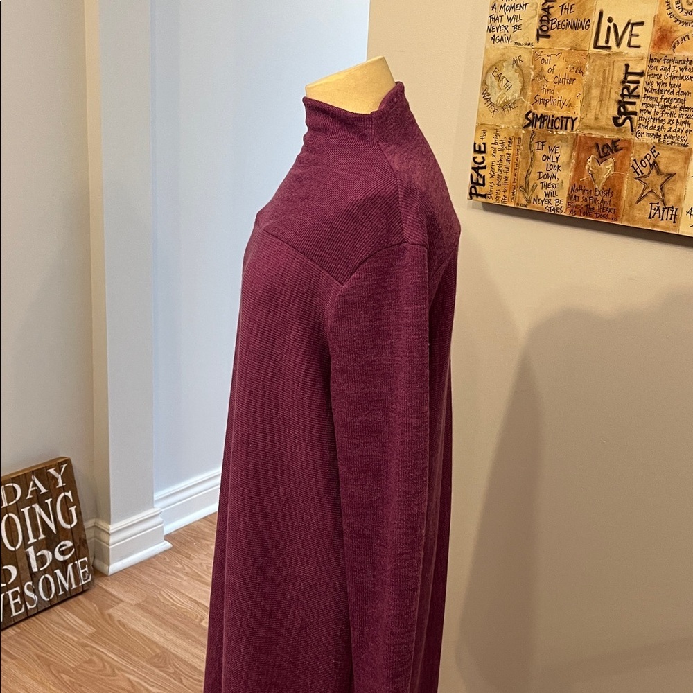Light purple mock turtleneck knit long sleeve dress plus size XXL - Picture 4 of 10